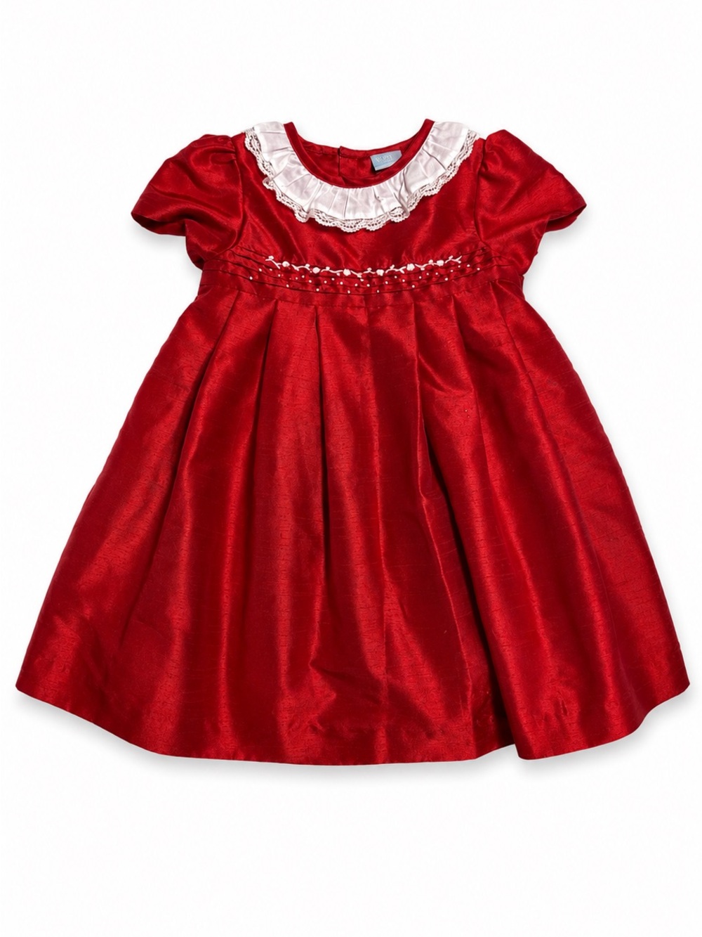 Edgehill Collection Red Holiday Dress Girls 18M Christmas Party Tulle Lace Bow